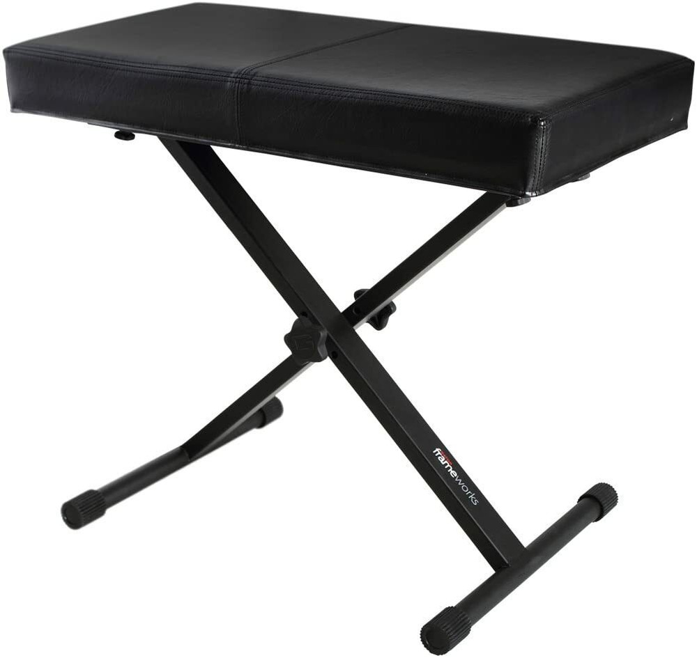 Gator Frameworks Adjustable X-Frame Style Keyboard Bench; (GFW-KEY-BNCH-1)
