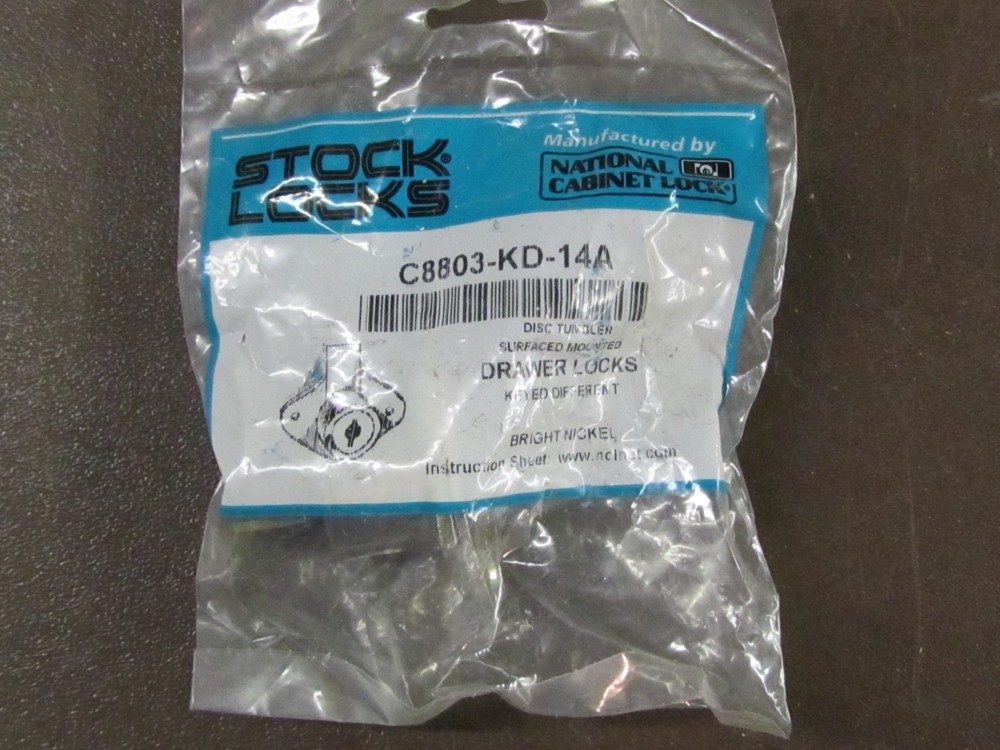 Drawer Dead Bolt, Key Different COMPX NATIONAL C8803-KD-14A