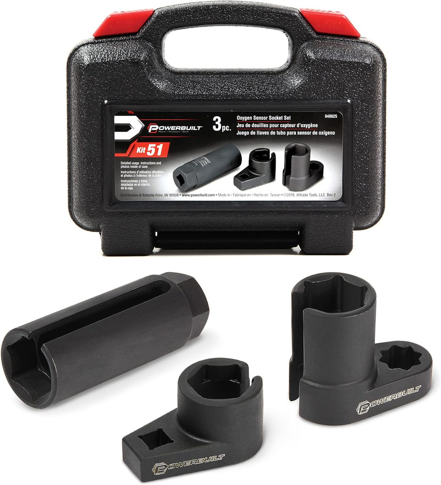 648625 Oxygen Sensor Socket Set, Black