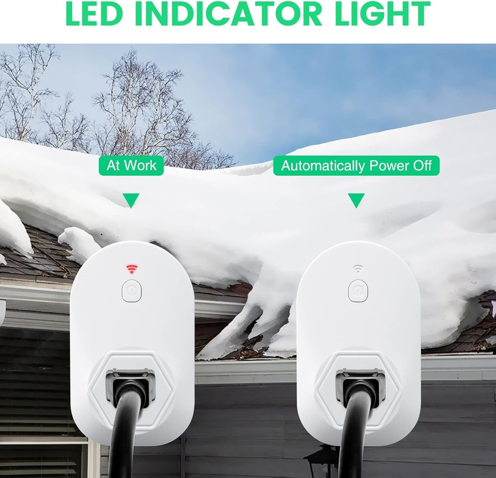 Thermostatically Controlled Outlet, Plug-in Freeze Protection White