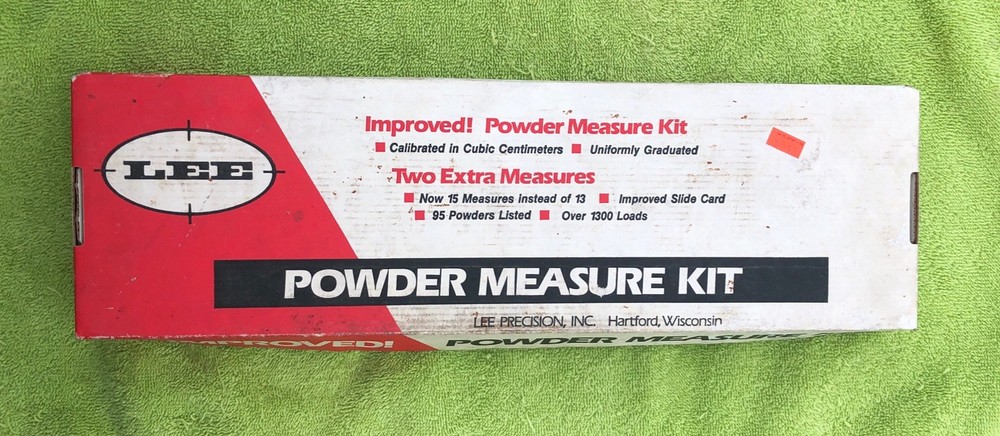 Lee Improved Reloading Powder Measure Kit With 15 Measures Includes Slide Chart