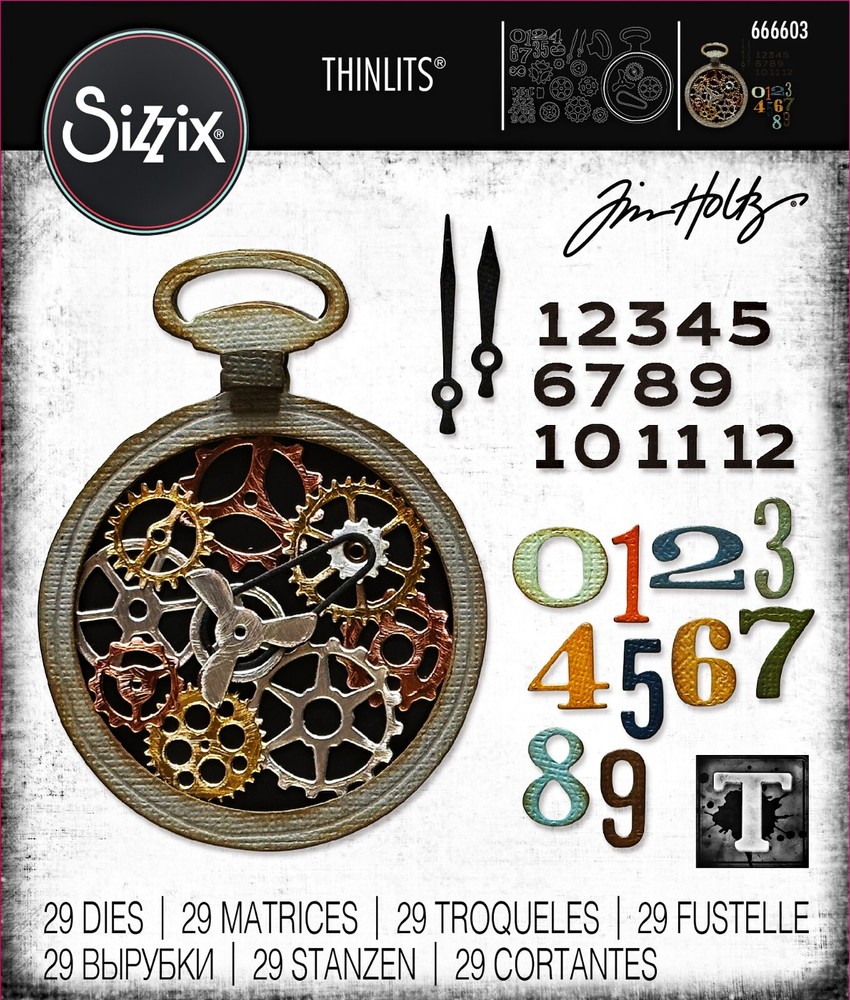 Sizzix Thinlits 29pc Vault Watch Gears #666603 Retail $20.99 by Tim Holtz