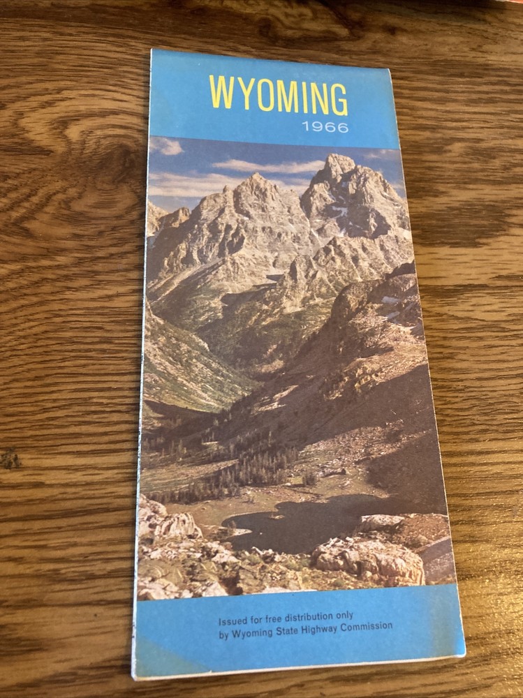 Vintage Map -Wyoming State Highway Map 1966