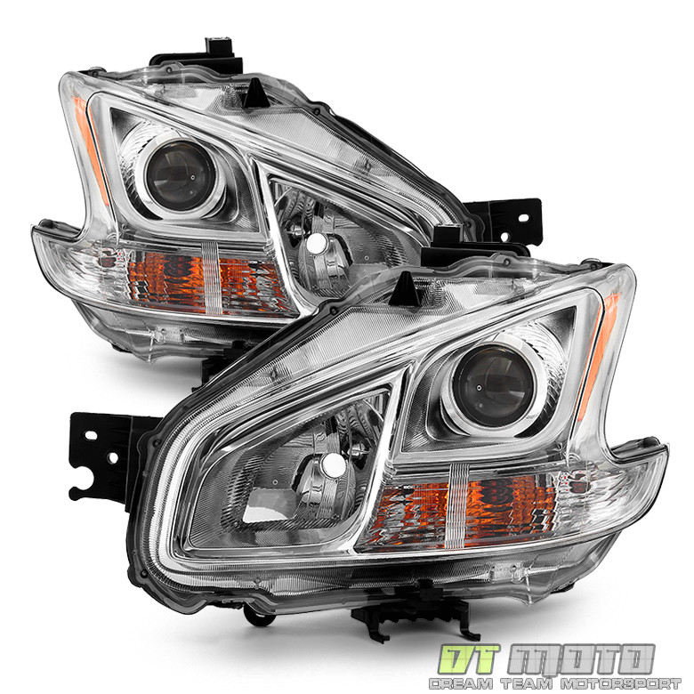 [Halogen Model] For 2009-2014 Maxima Headlights Headlamps Replacement Left+Right