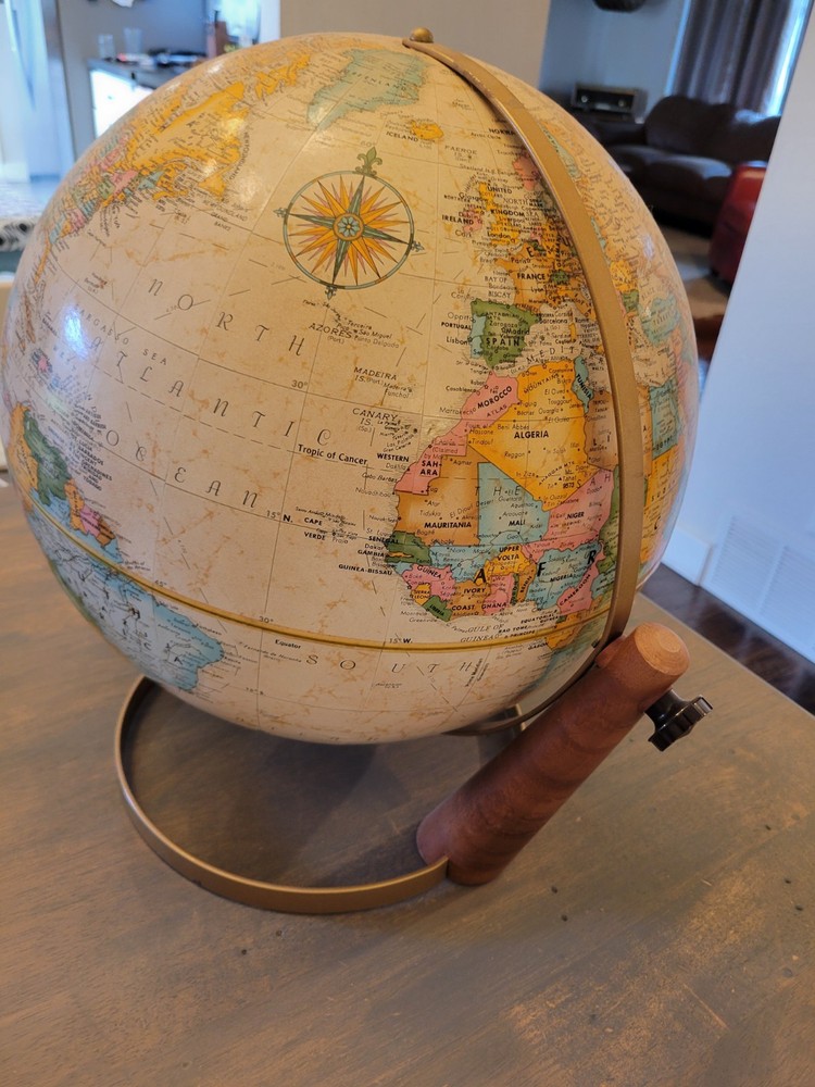 Mid Century Modern Replogle 16 Inch World Globe