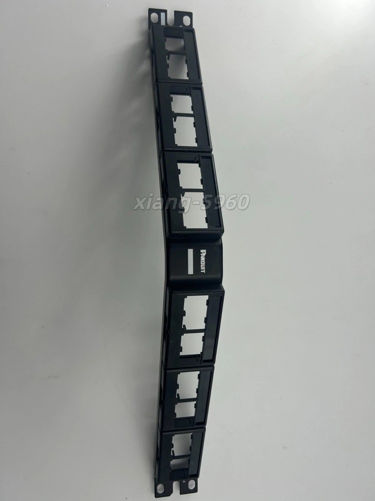 Panduit CPPLA24WBLY Mini-Com 24 Port Angled Modular Patch Panel Port 1 RU Black