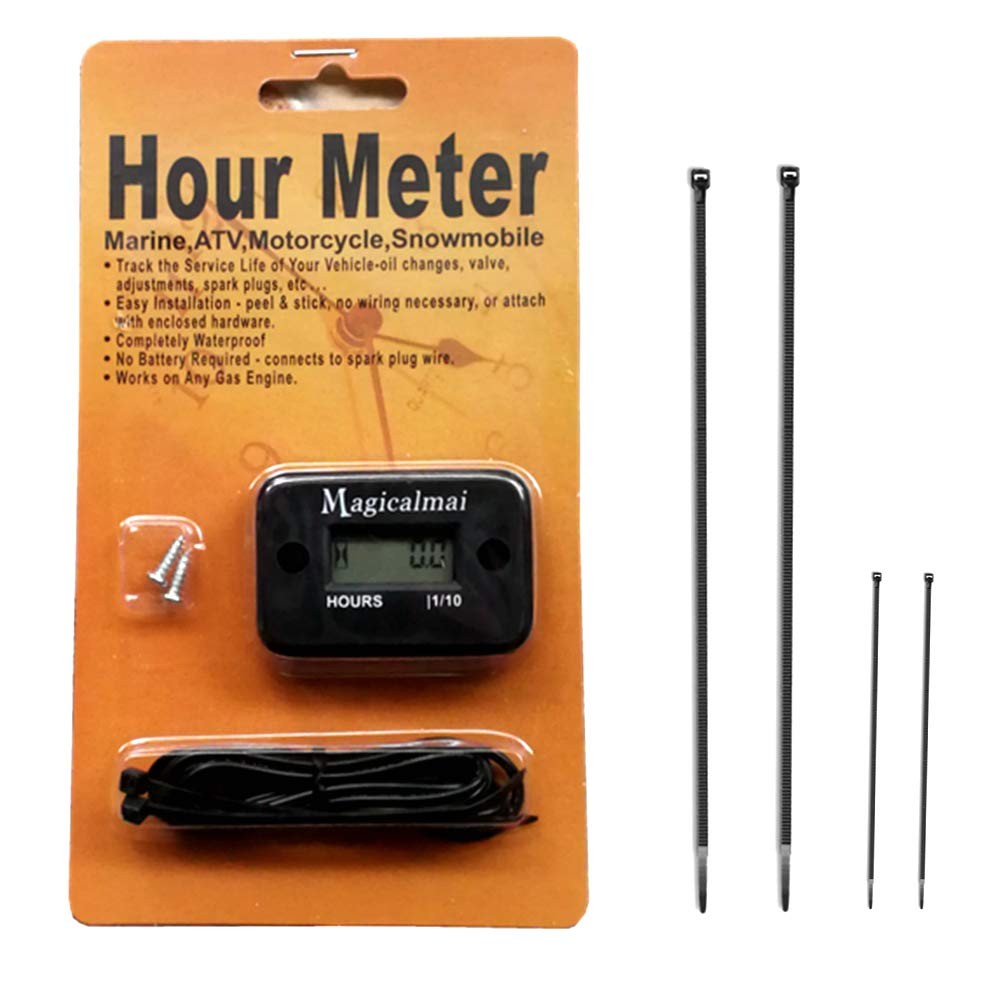 Inductive Hour Meter for Gas Engine, Generator, Mower, ATV, Marine, Motorcycle