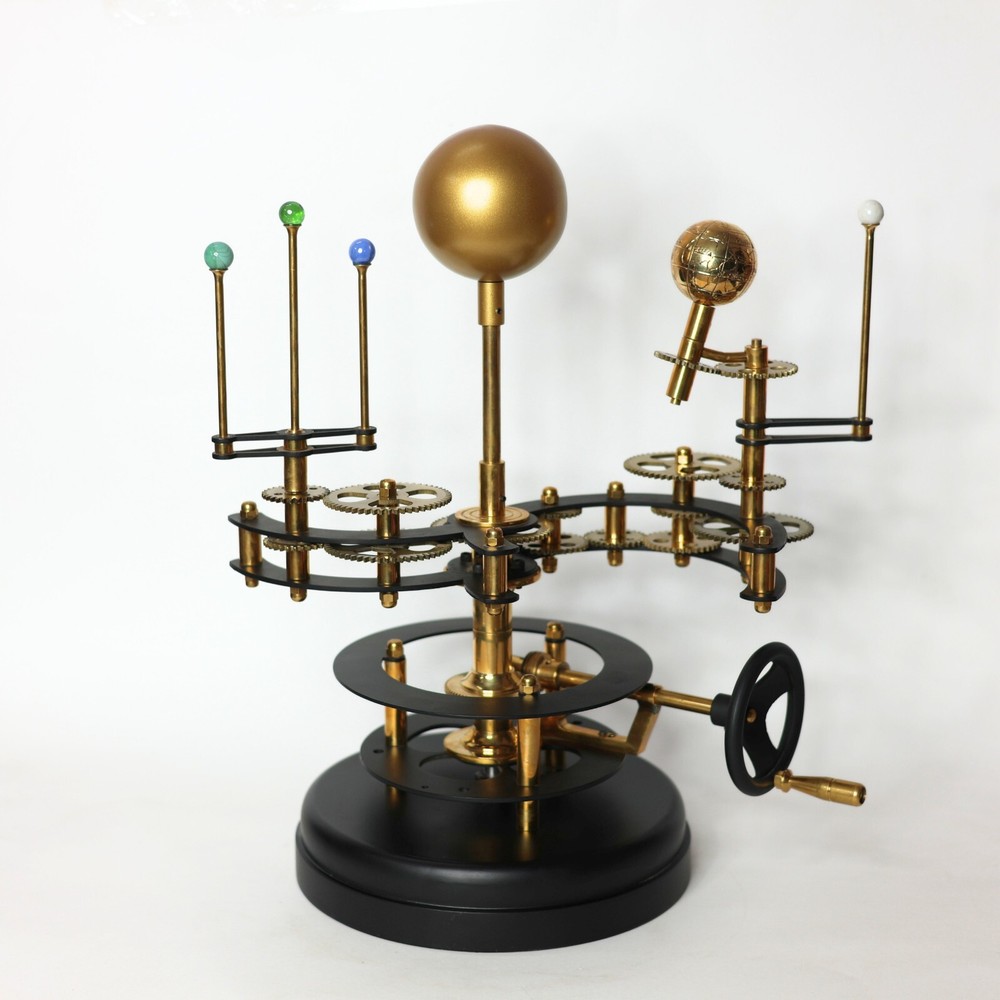 Black Luxury Solar System Model Fully Functional Tellurion Christmas Gift