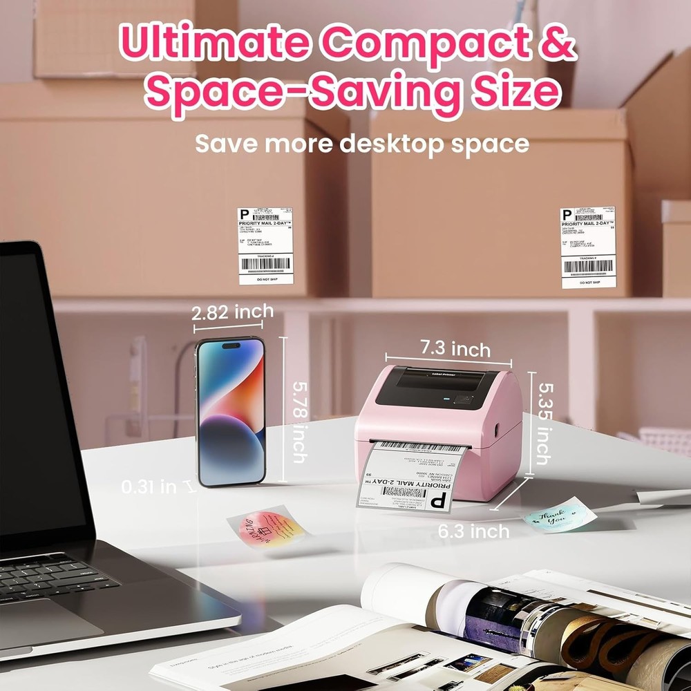 Phomemo 4x6 Wireless Shipping Label Printer Thermal Label Printer for USPS FedEx