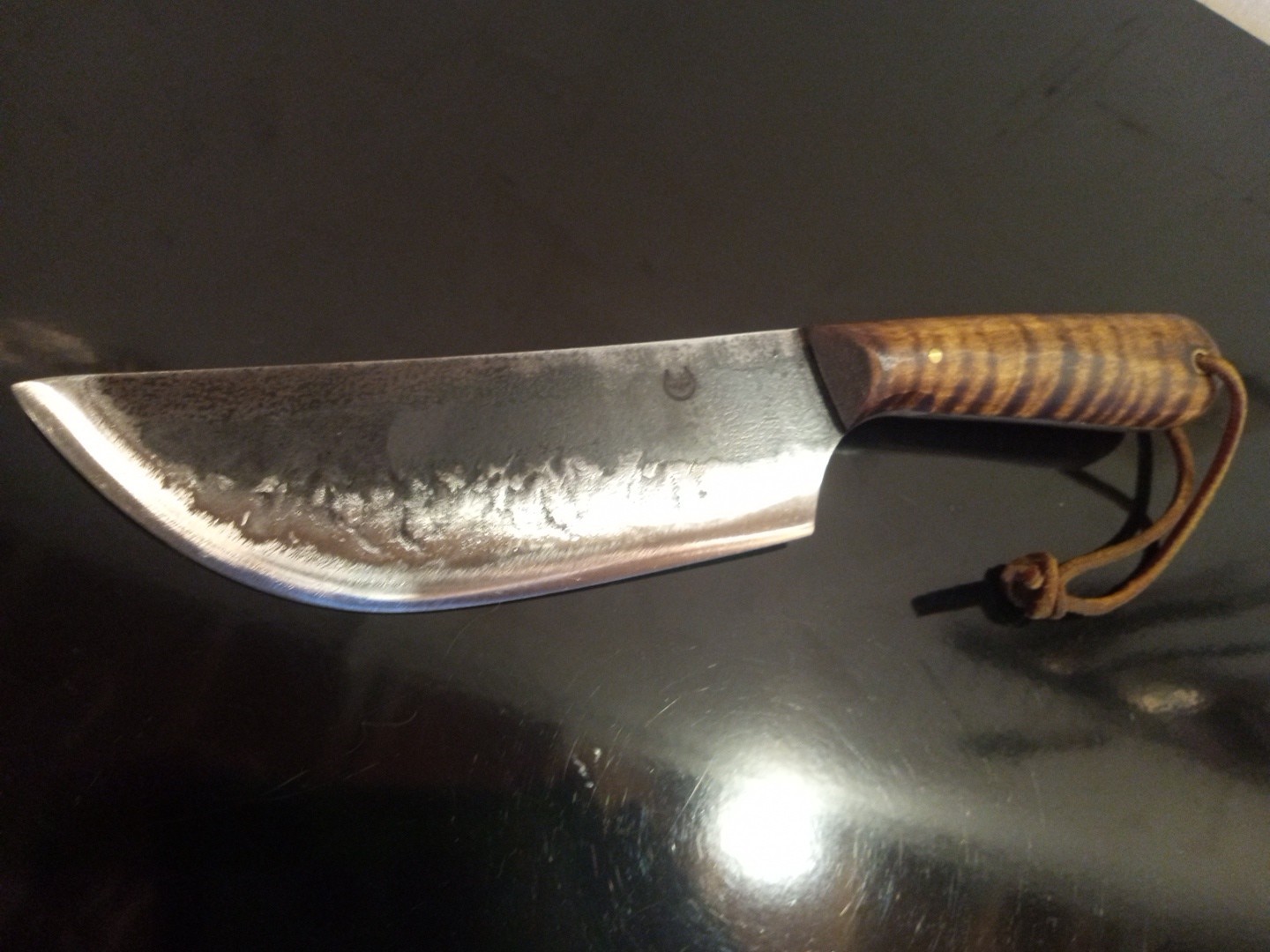 Vintage Custom-HandMade JEFF WHITE 11'' Primitive Camp Knife. Thick & Heavy Duty