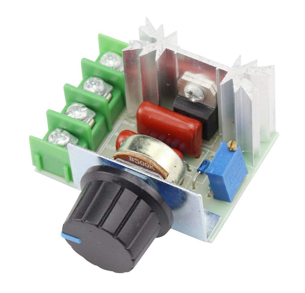 2 PCS Motor Dimmer Speed Controller Module Adjustable AC 50-220V 25A 2000W