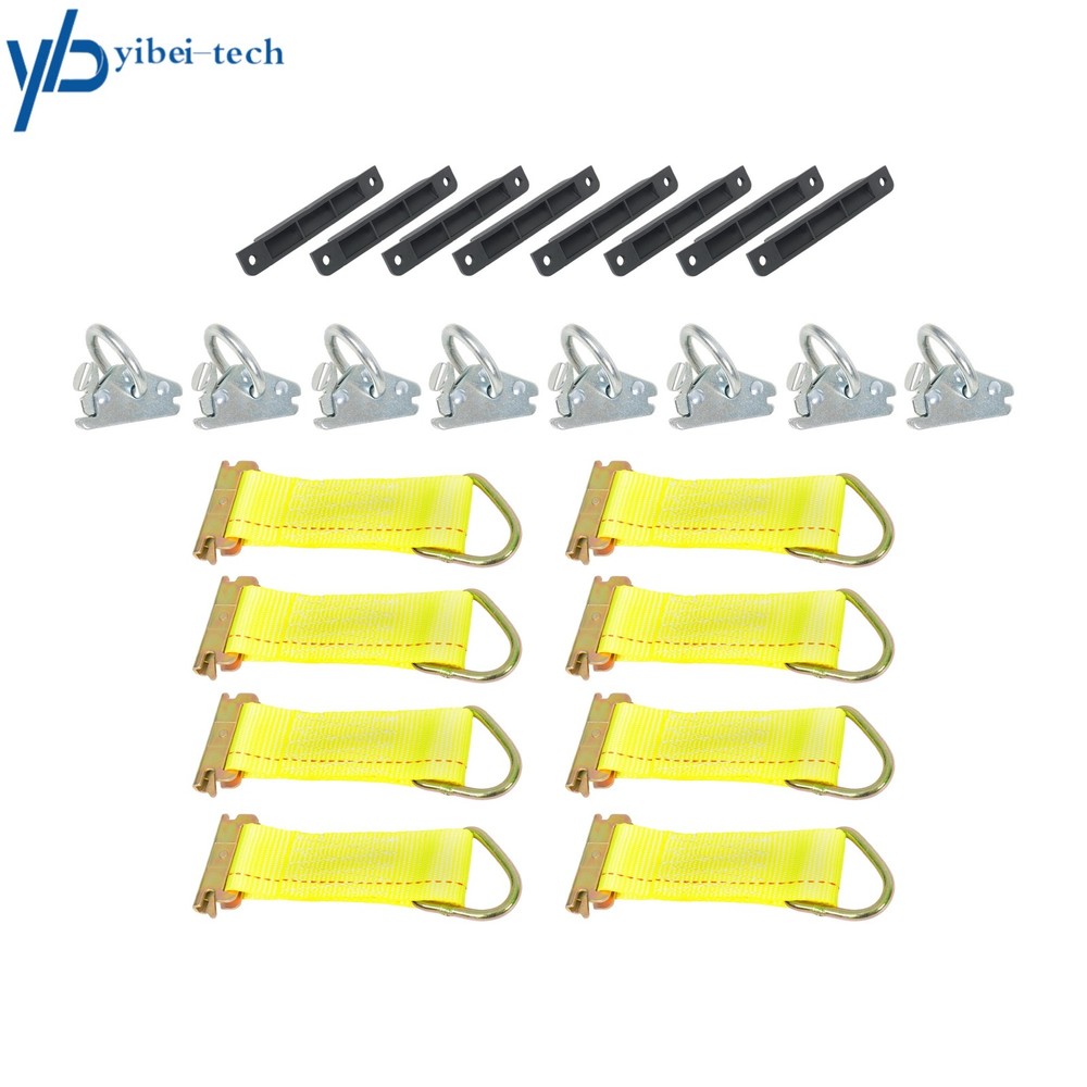 30 Pack 8' E Track Tie Down Rail Kit Horizontal Galvanized Durable For Trucks