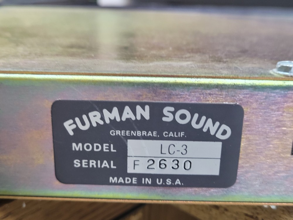 Furman LC-3A Limiter Compressor Vintage Rack