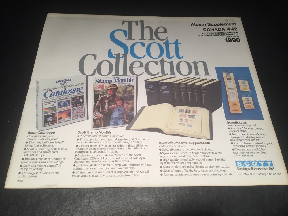 Scott Canada Stamp Album Pages Supplement #42 - 1990- New