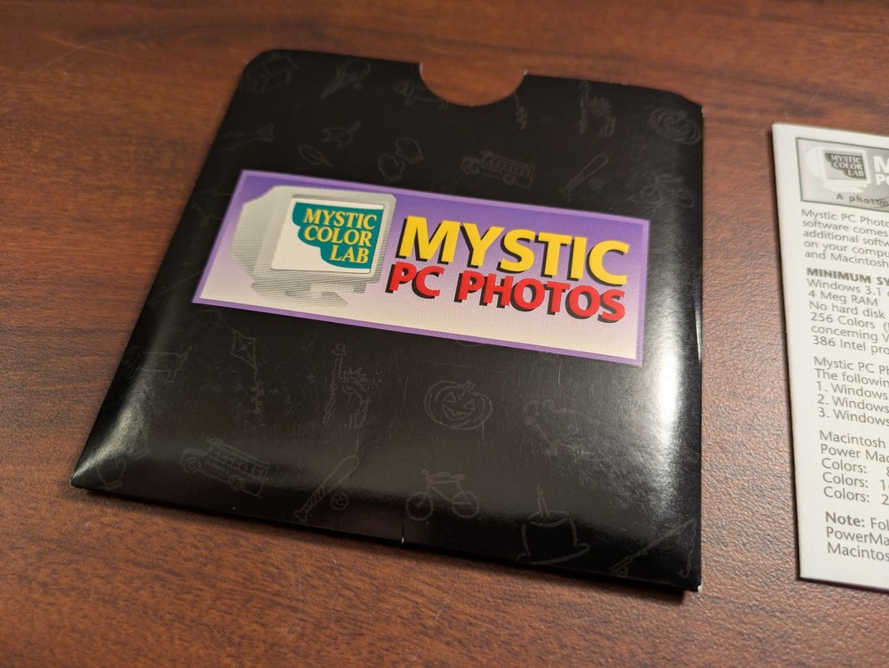Mystic Color Lab 3.5" Floppy Disk Sleeve and Instruction Guide