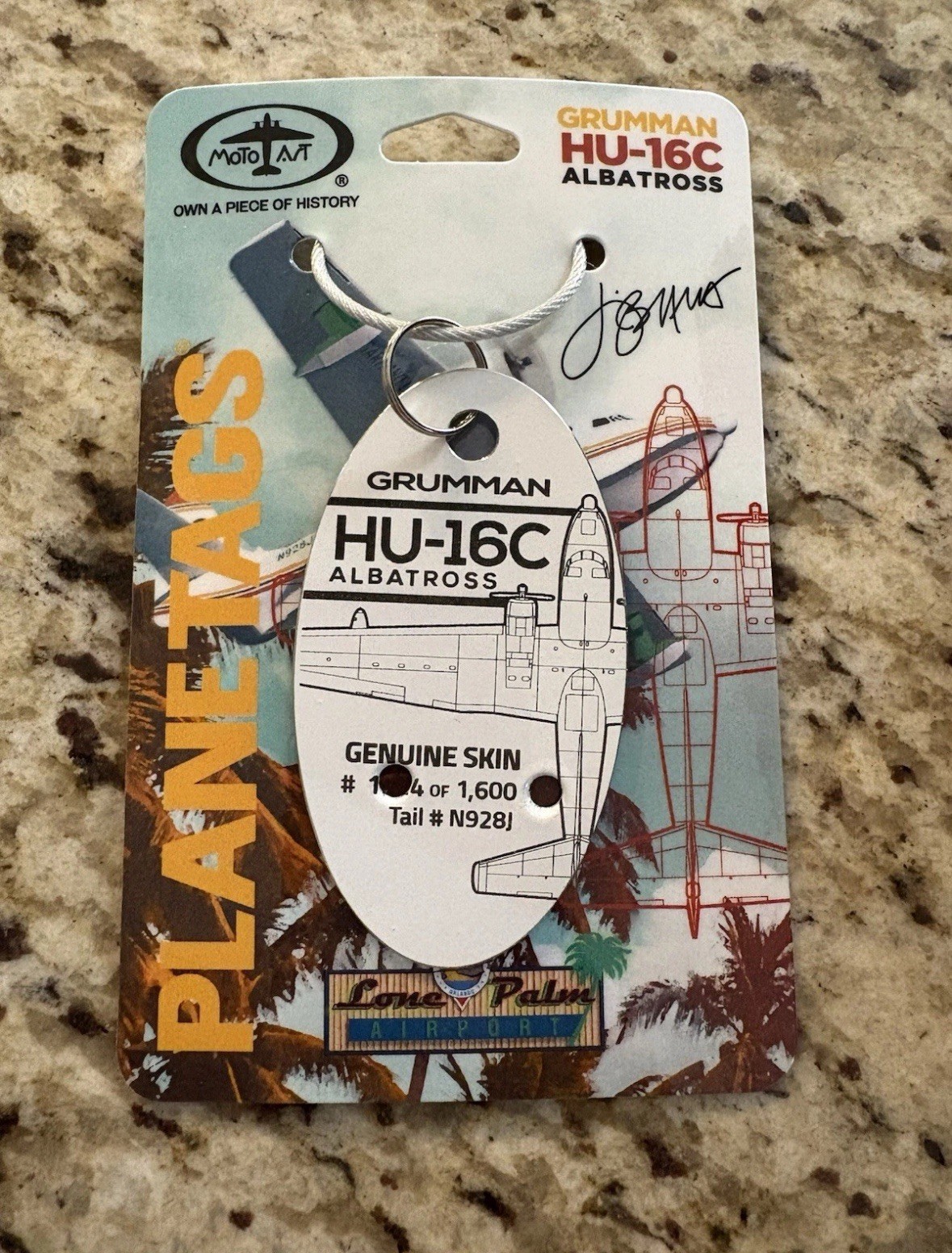 Hemisphere Dancer Plane Tag Grumman HU-16C Tail Skin Jimmy Buffet Margaritaville