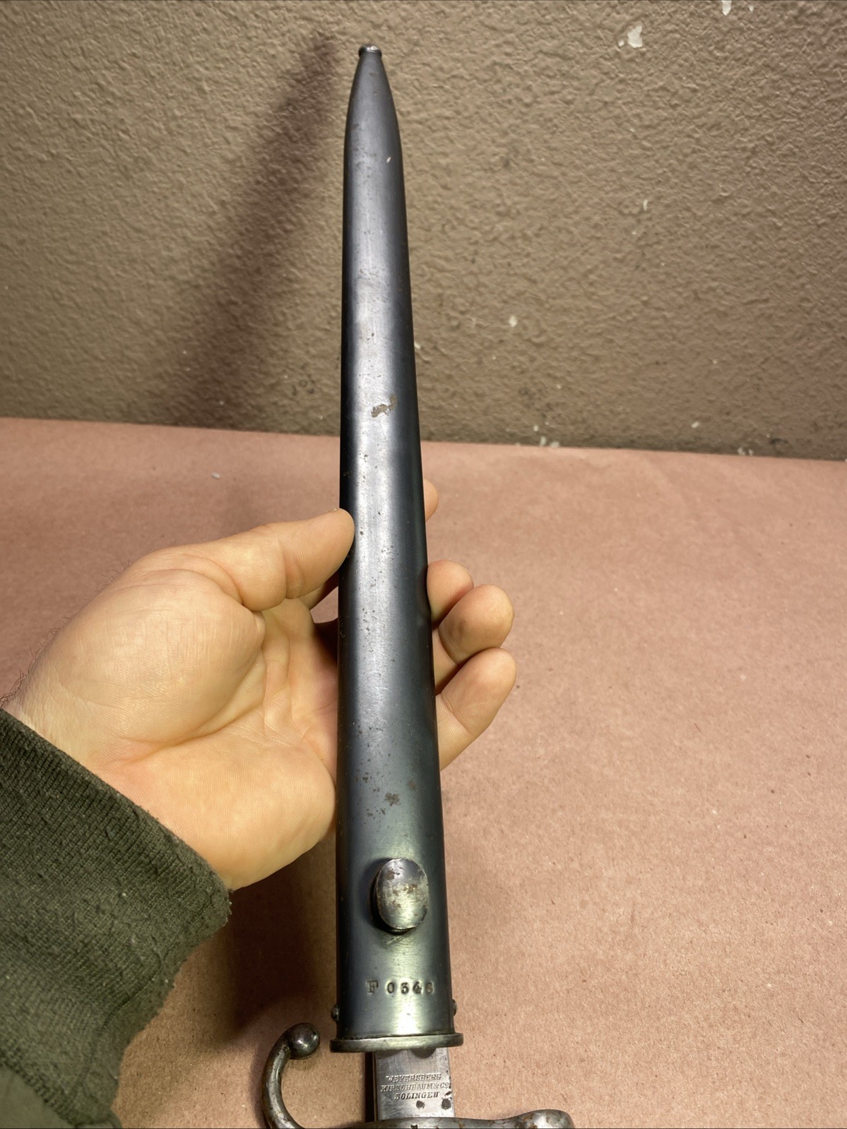 Weyersberg KirschBaum & Co Solingen Modelo Argentino 1891 Bayonet w/Scabbard