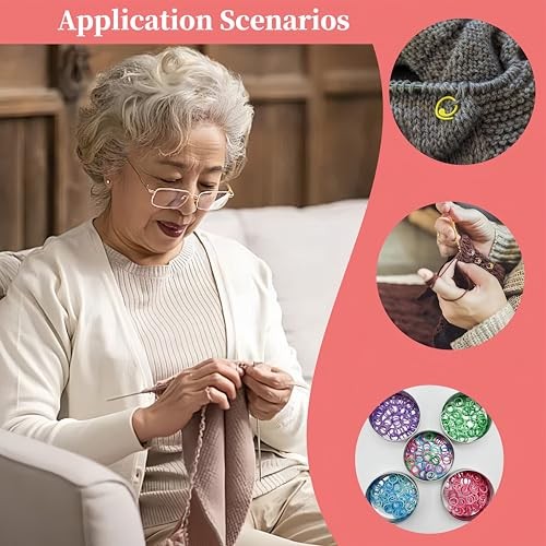 50 Pcs Stitch Markers for Knitting,Stitch Counters for Orbicular