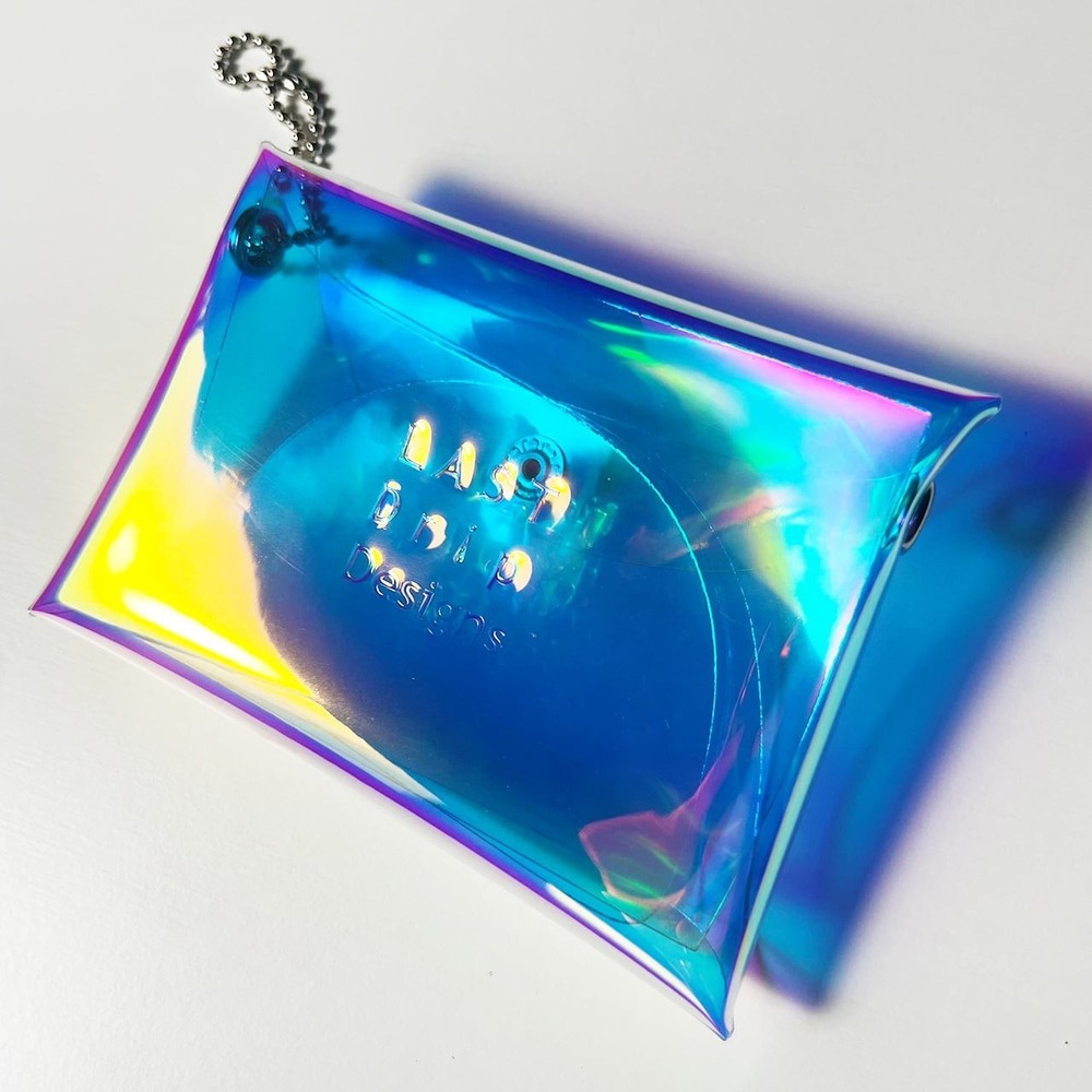 Aurora Wide Mini Wallet, Letter-Style Compact PVC Waterproof Pass Case