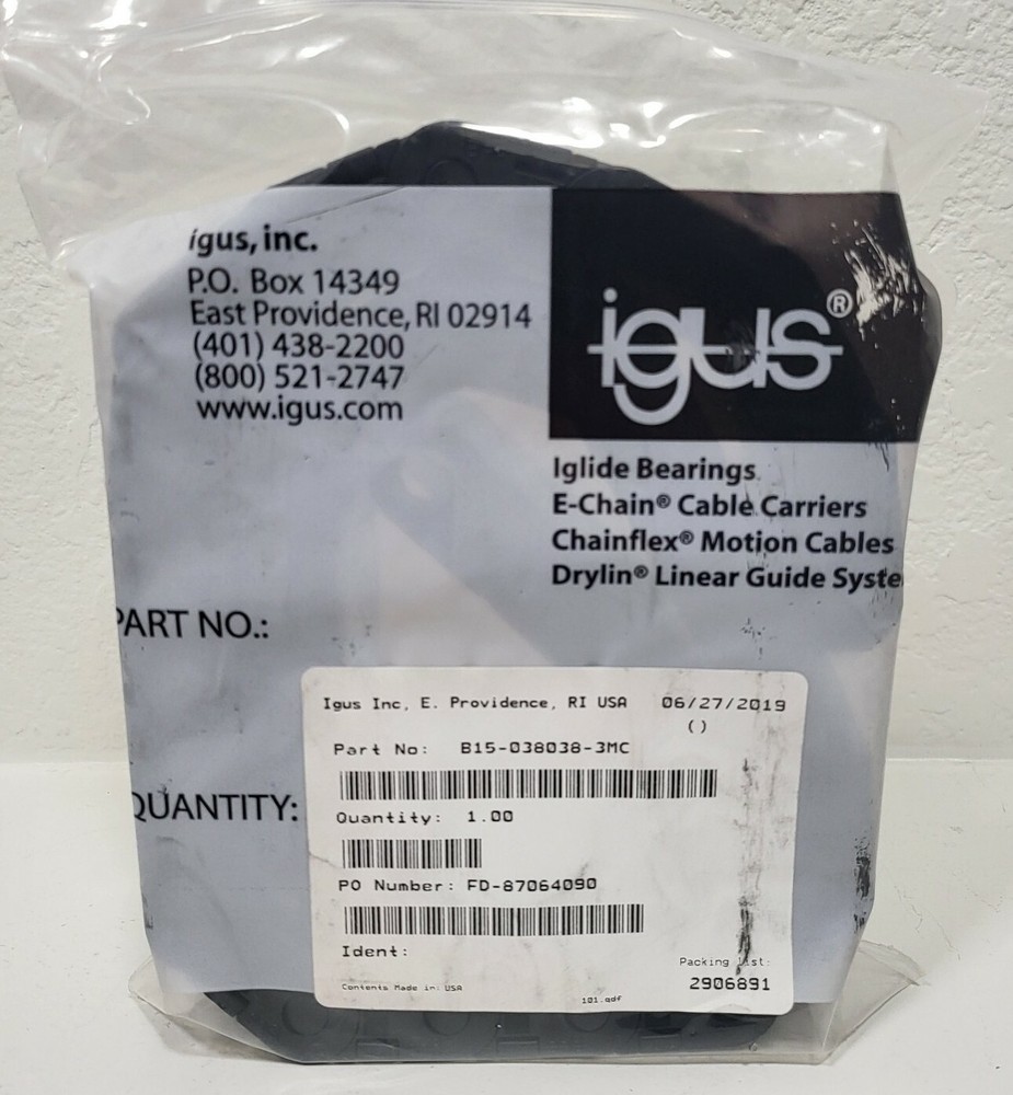 Igus E-Chain Cable Carrier - B15-038038-3MC - 3FT