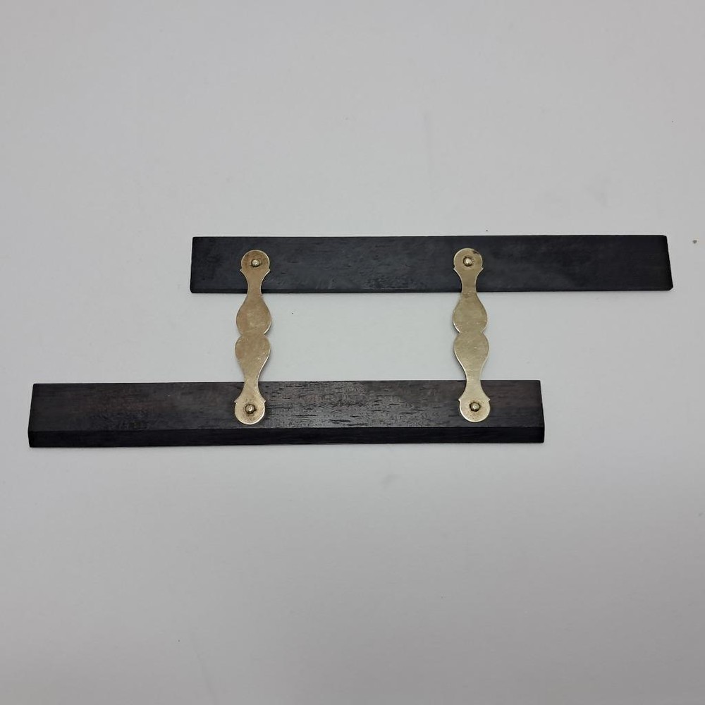 ANTIQUE EBONY AND BRASS 5 1/2" PARALLEL RULER