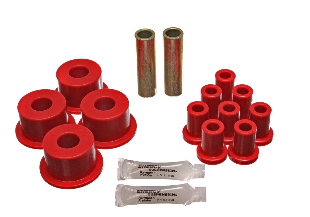 Energy Suspension 5.2106R Leaf Spring Bushing Set Polyurethane Red