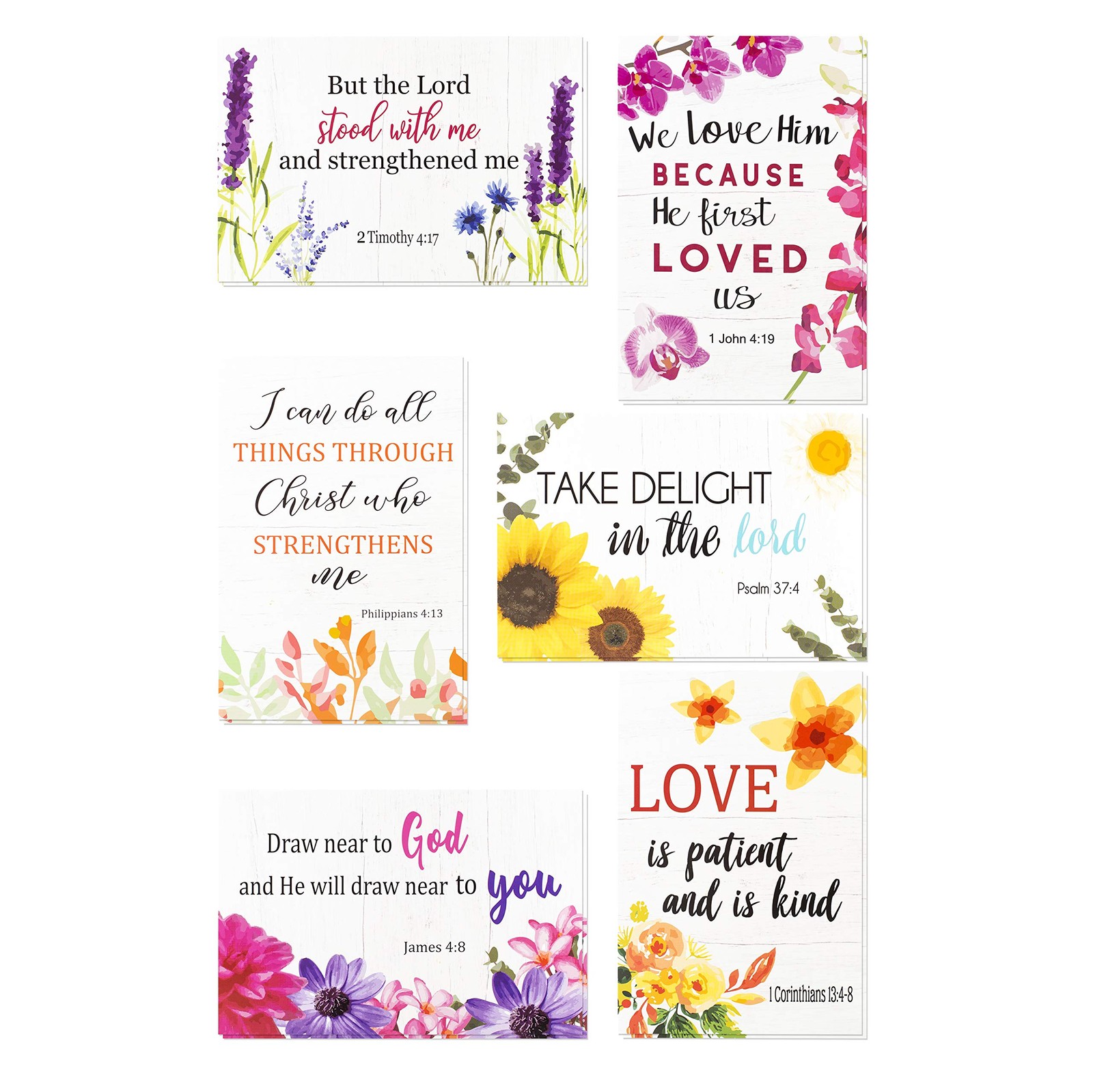 Bargain Paradise 24 Christian Greeting Cards - 4 x 6 inches, White