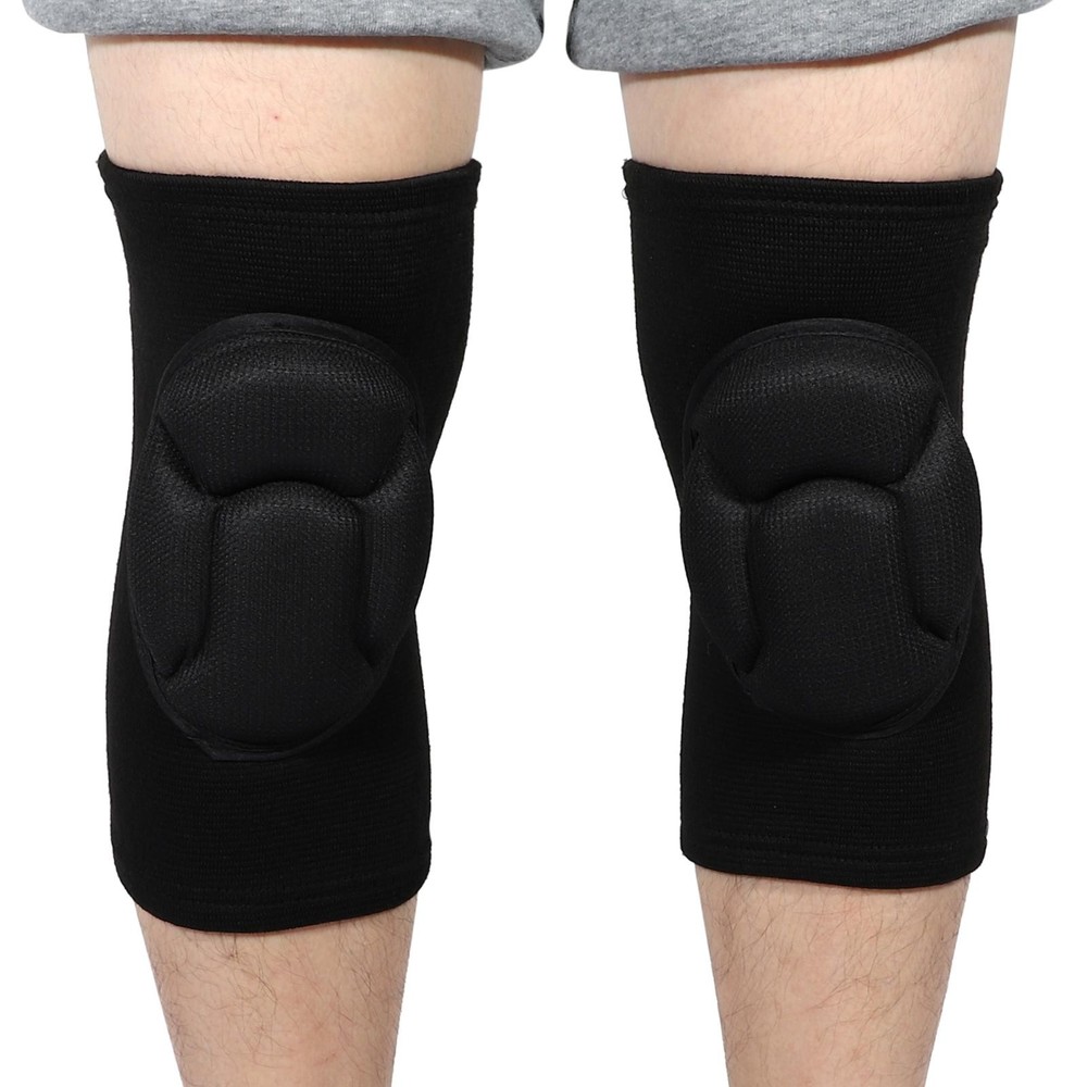 1 Pair Black Polyester Knee Brace Protection Size M