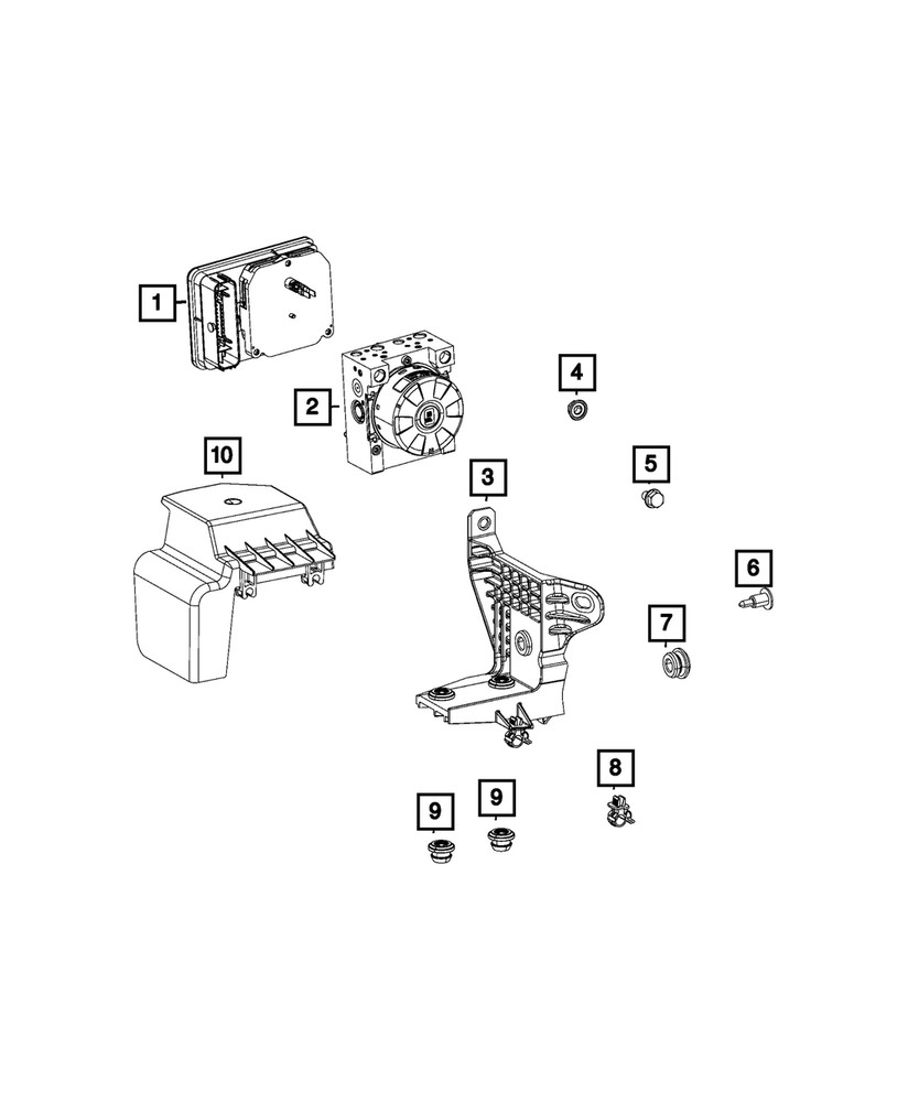 Genuine Mopar Anti-Lock Brake System Module 68536639AD