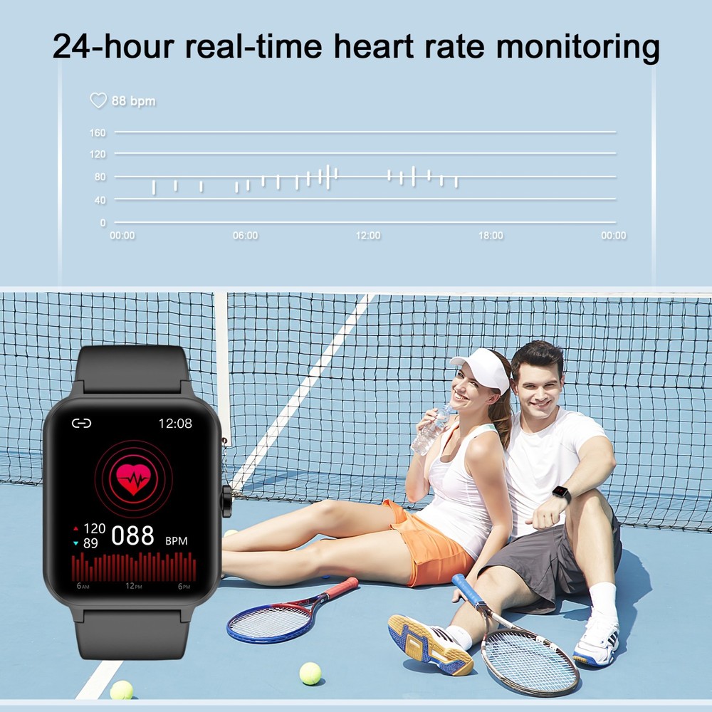 Smartwatch for Men/Women Bluetooth Compatible with iPhone Samsung Android