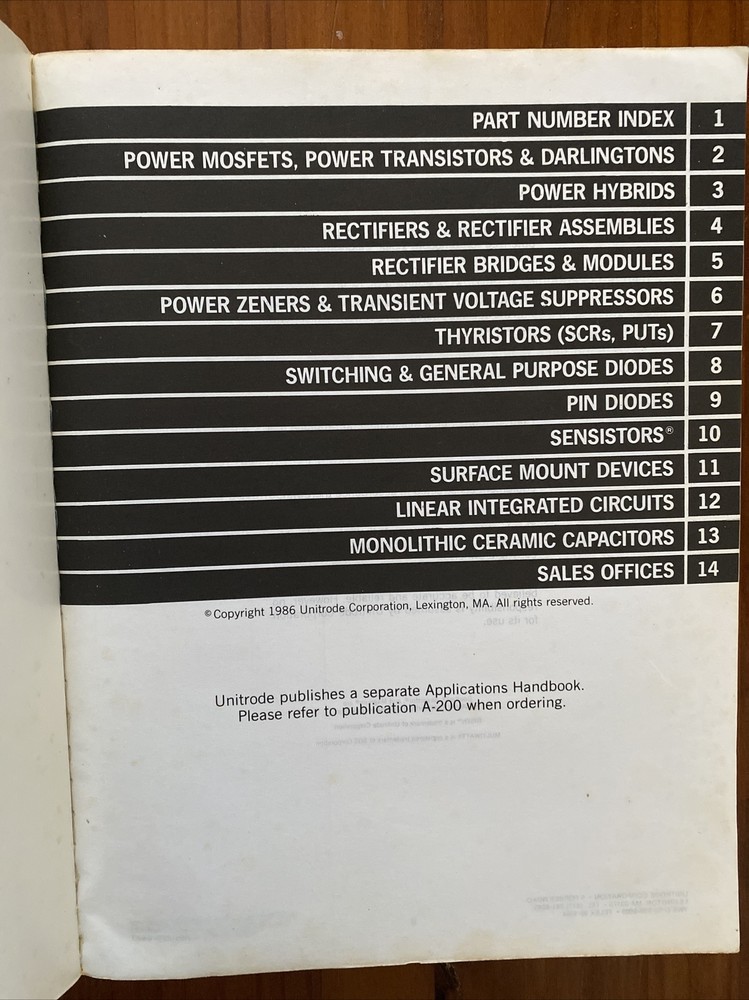 Unitrode Semiconductor Databook 1987-1988