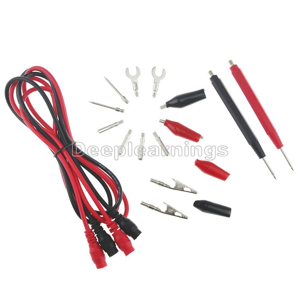 1set Multifunction Digital Multimeter Probe Test Lead Cable Alligator Clip