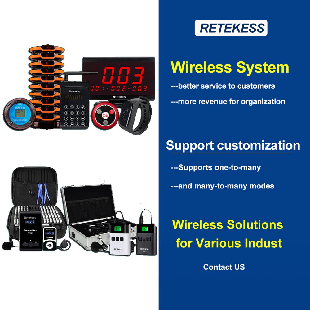T111 Restaurant 20 Coaster Pager Wireless Paging Queuing Calling System Cafe Bar