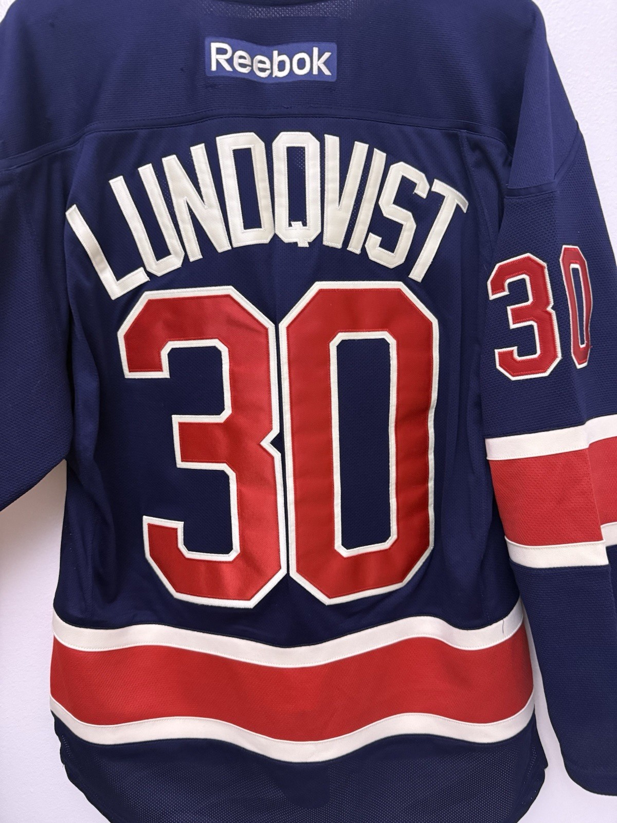 Reebok New York Rangers #30 Henrik Lundqvist Hockey Jersey Men’s Size Small