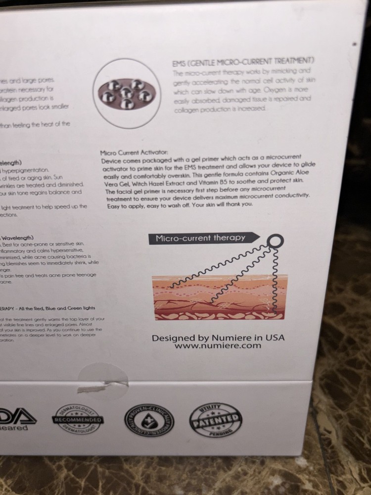 Numiere Plus Microcurrent & LED Tightening Sculpting & Wrinkle Reducing Device