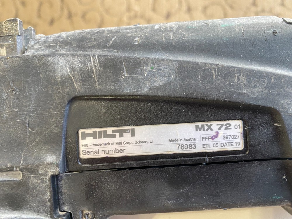 Hilti DX 5 Powder Actuated Tool with MX 72 and case