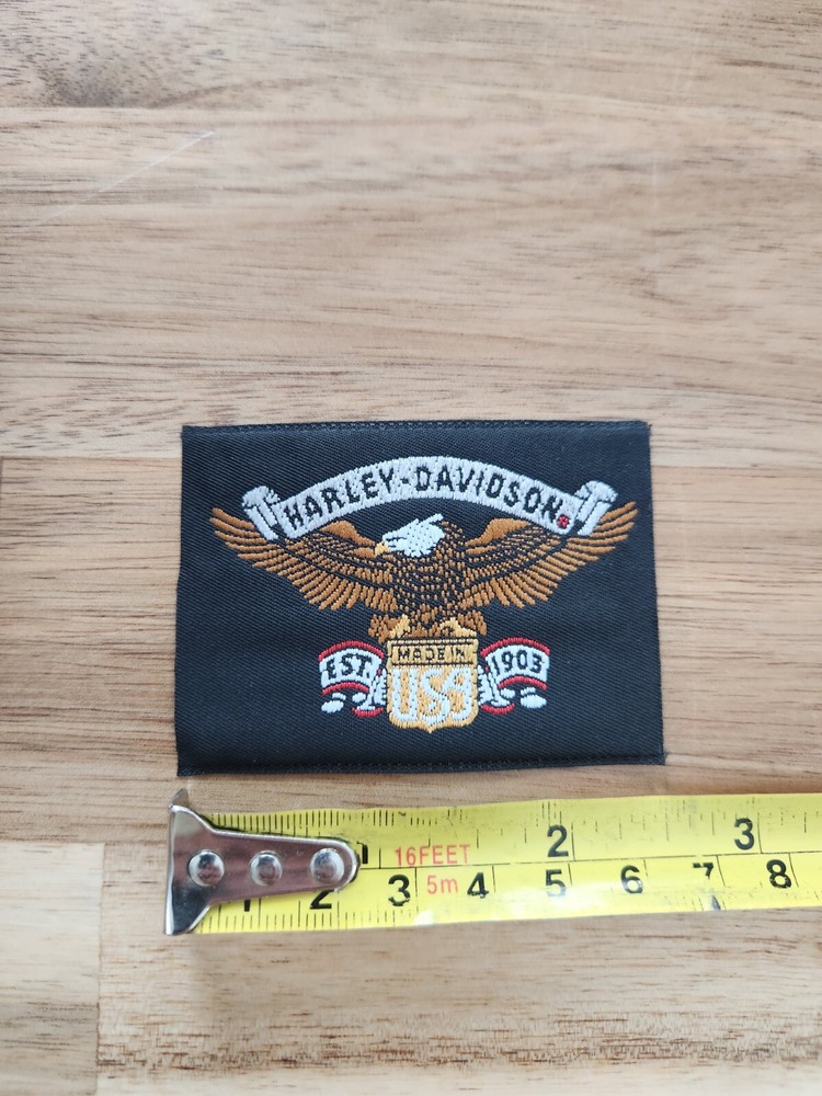 Harley Davidson Woven Patch Logo Wing Sew on Patch, USA, NOS, No Packaging