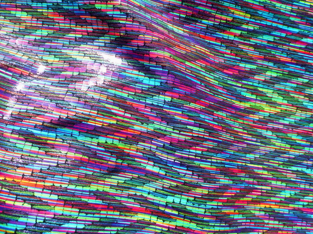 Pigskin leather hide Zig Zag Chevron Print Multicolored Stunning Design!!