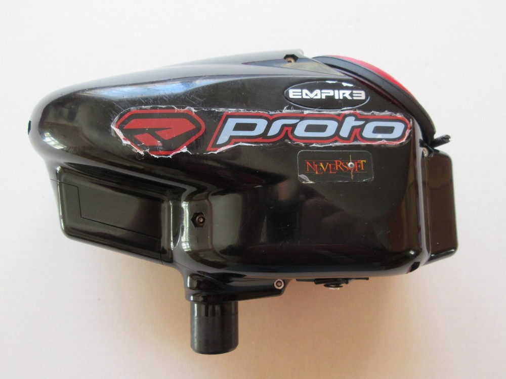 Used Empire Paintball electronic loader with speed feed loader attachment