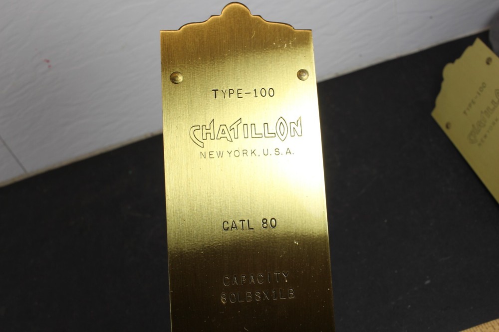 Chatillon 80lb Brass Sping Scale NOS