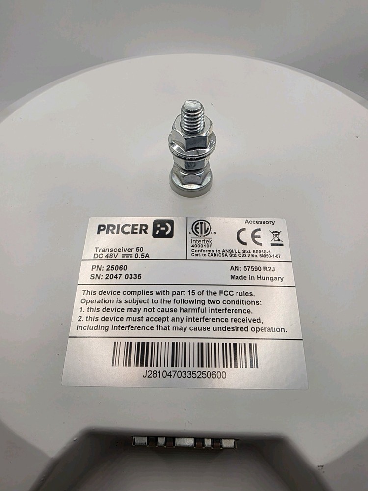 Pricer Transceiver 50 - 25060 - 57590 R2J Untested