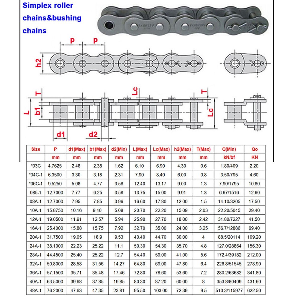 Chain Connecting Links Roller Chain 08B-1 Simplex Steel Half Button