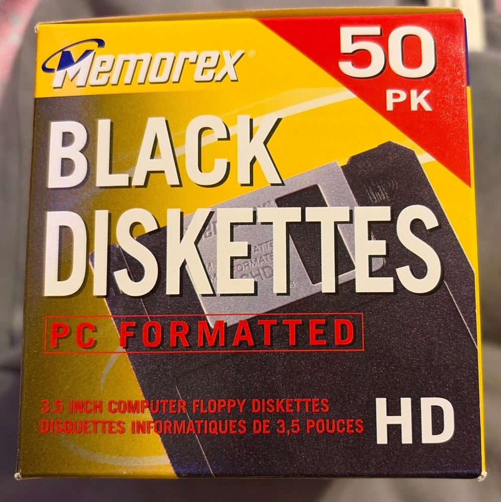 50 Pack Memorex 3.5" Computer Diskettes HD New Unopened
