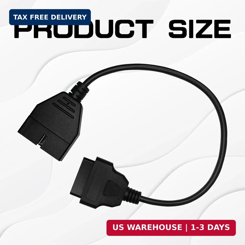 OBD1 Scanner OBD1 to OBD2 GM Adapter Cable Code Reader 12 Pins to OBD2 OBD II 16