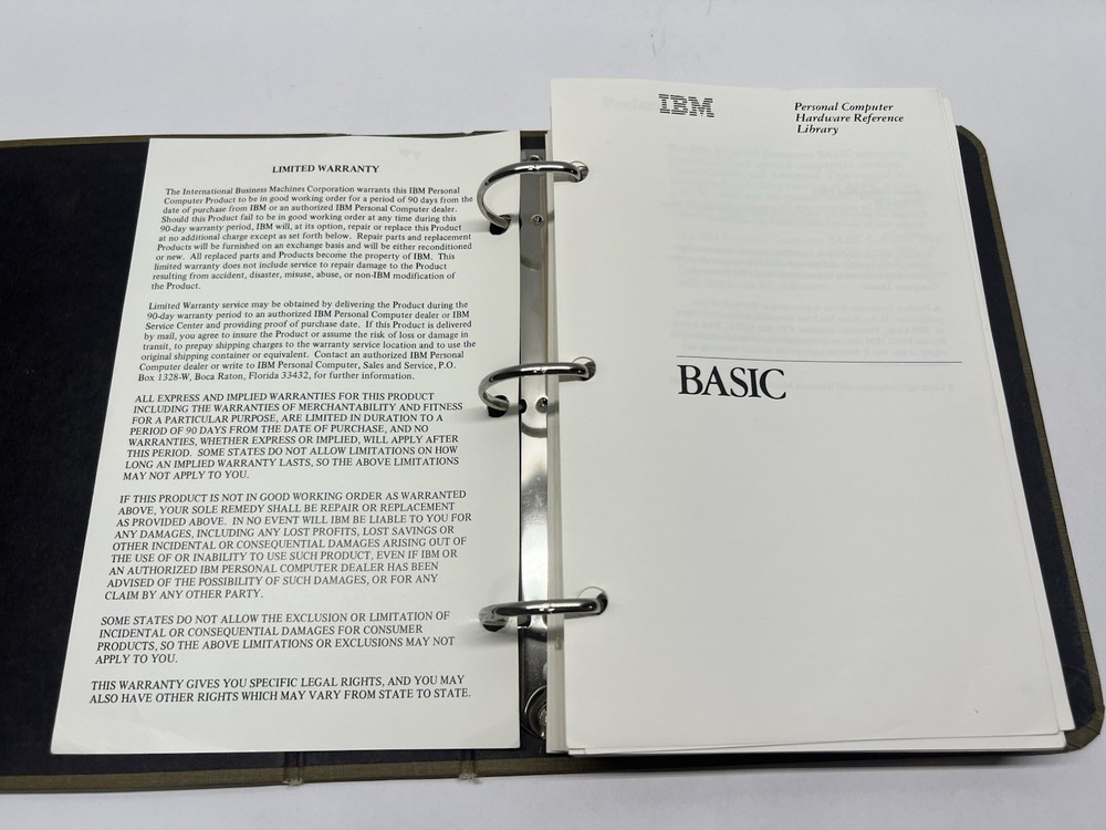 1982 IBM Personal Computer Hardware Reference Library Basic By Microsoft 6025010
