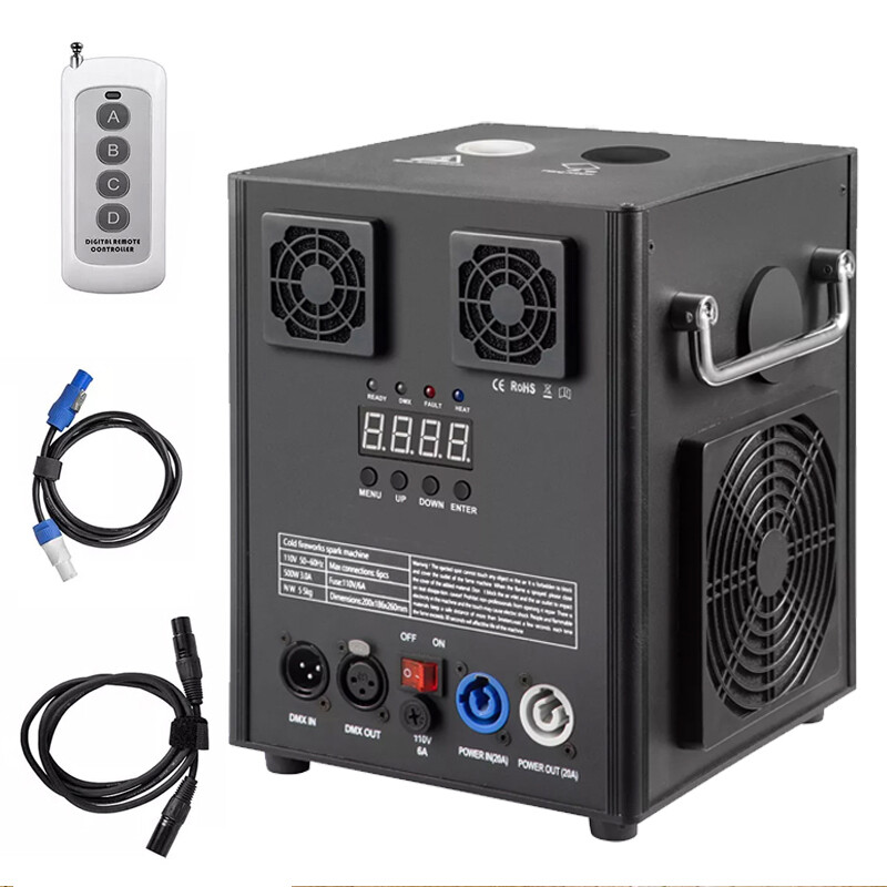 700W Cold Spark Machine Firework Stage Effect DMX Wedding with Flight Case