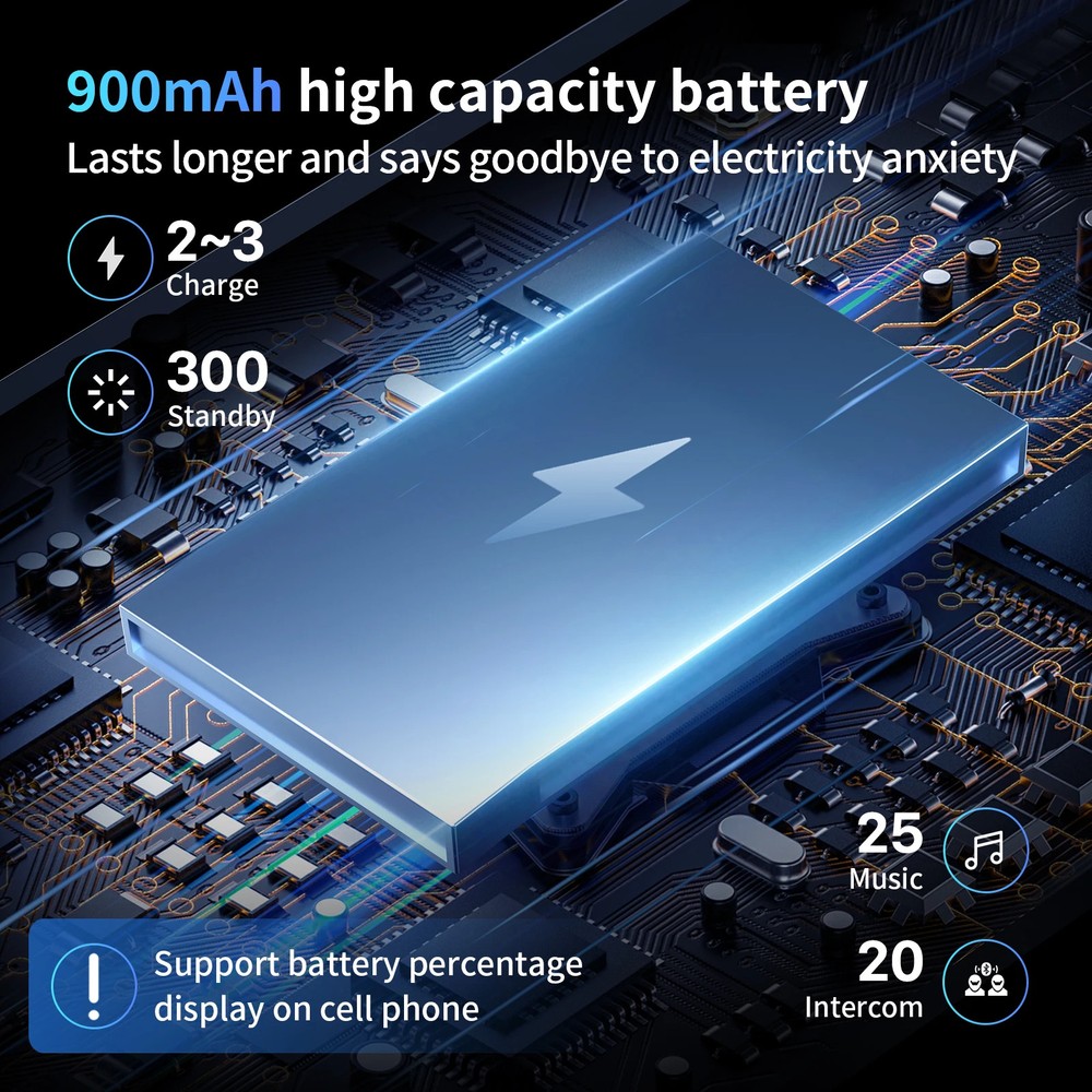 2pcs Motorcycle Helmet Intercom Wireless Bluetooth Headset Moto Interphone