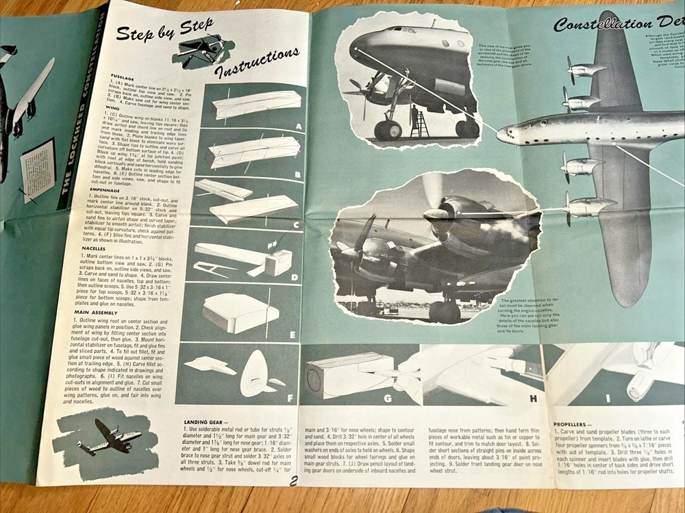 1944 LOCKHEED CONSTELLATION MODEL PLANS