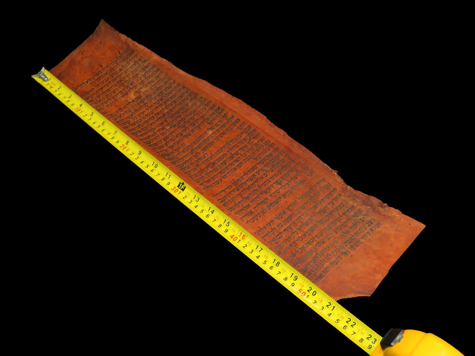 TORAH SCROLL BIBLE VELLUM MANUSCRIPT FRAGMENT 300 YRS OLD YEMEN The erase Amalek