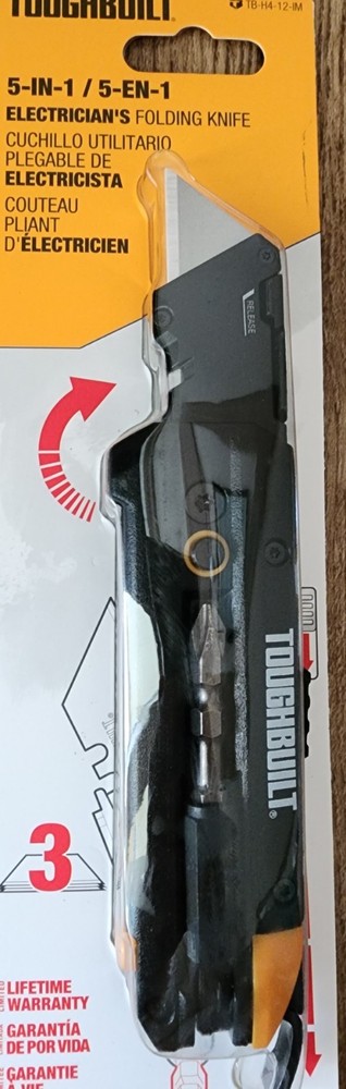 Toughbuilt TB-H4-12-IM Multifunctional Folding Tool Knife ( 5-In-1 Function )